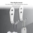 thumbnail image 3 of Xingzhi 10 Pieces Stainless Steel Clothes Hanger Punch-free Self-adhesive Replacement Waterproof Anti-rust Hook Rack Large Small 2mm, 3 of 6
