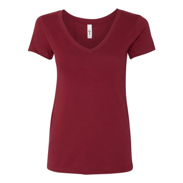 Next Level Womens Ideal V, XS, Cardinal