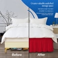 thumbnail image 4 of Jupe de Lit 18 Pouces Pouces / Style Enveloppant Taille Très Grand Texas / en Microfibre / Rouge Sang, 4 of 6