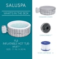 thumbnail image 3 of SaluSpa Cascade de Spa à LED avec Bestway Fiji AirJet Spa Gonflable, Gris, 3 of 12
