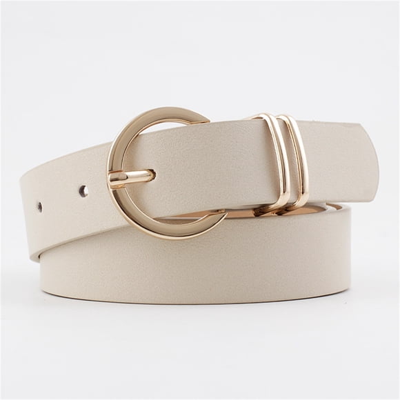 Belt Product for Women - Classic Accessory for Jeans and Dresses with Gold Buckle - Fashionable Leather Waist Belt for Everyday Wear