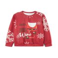 thumbnail image 1 of Pullovers à Manches Longues avec Imprimé Verre de Vin pour Femmes en Noël, 1 of 9