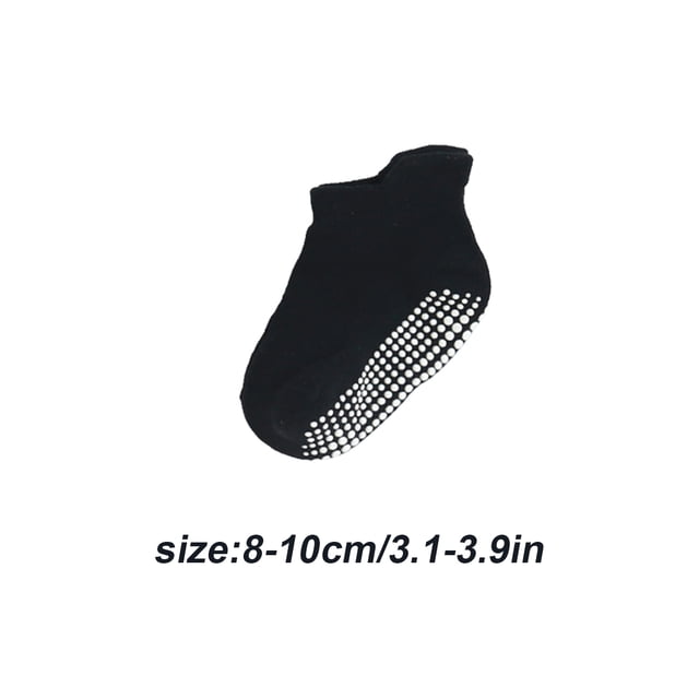 6 Pcs Bas Chaussettes pour Enfants avec Belle Élasticité Port Confortable Style Simple Bonne Fabrication Bas Garder le Rampement Noir 8-10