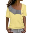 thumbnail image 1 of Birdeem T-Shirt Décontracté à Manches Courtes Col en V Imprimé Mode pour Femmes, 1 of 6