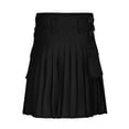 thumbnail image 3 of EQWLJWE Été Décontracté Extérieur Hommes Hommes Décontracté Solide Bouton-Pression avec Poches Jupe Plissée Jupe Courte Shorts pour Femmes, 3 of 4