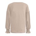 thumbnail image 4 of XZNGL Chemises à Manches Longues pour Femmes pour l'Automne Tuniques de Mode pour Femmes pour Porter avec des Leggings Col Rond Manches Lanterne Chemises à Manches Longues Chandails Décontractés d'Automne Blouse T-Shirts Tuniques pour Femmes à Manches Longues, 4 of 8
