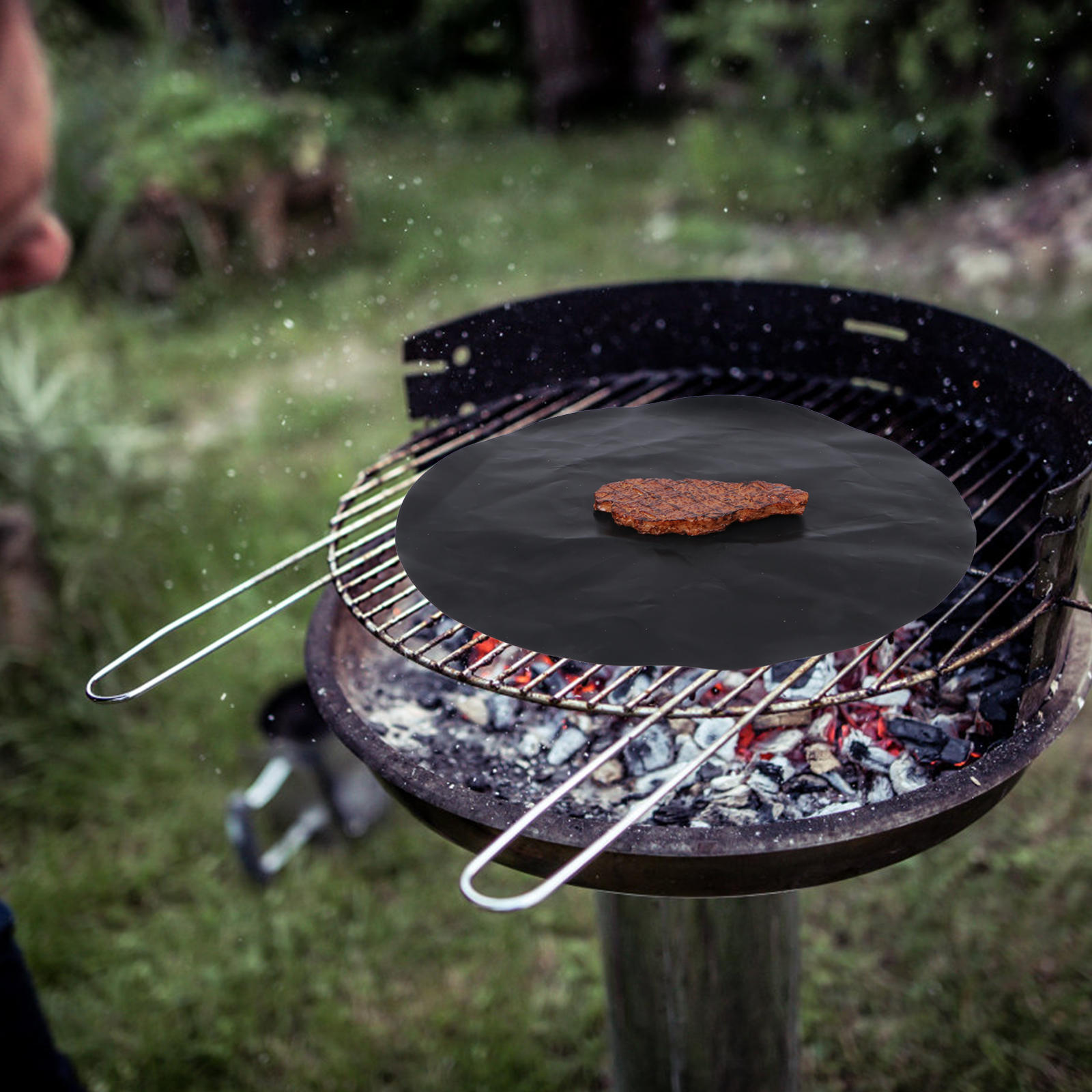 IFANLANDOR Round Grill Mats Grilling BBQ Grill 1Pcs