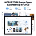 thumbnail image 4 of VEAT00L Tablette, Tablette Android 13 de 10,1 Pouces 2026, 6 Go RAM 64 Go ROM Extension 128 Go, Processeur Octa-Core avec Wi-Fi 5G, Écran Tactile IPS HD 1280x800, Batterie 6000mAh, Bluetooth, Double Caméra, GMS, 4 of 7