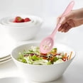 thumbnail image 5 of Silicone Kitchen Ladle Spoon with Strainer - Long Handle Soup Skimmer with Hook - Heat Resistant Nonstick Cooking Utensil for Ramen Noodles Rice Pasta - Dishwasher Safe Slotted Serving Spoon, 5 of 5