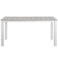 thumbnail image 2 of Modway Maine Table à Manger de Patio en Aluminium de 63 Pouces en Blanc/gris Pâle, 2 of 3