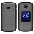 thumbnail image 3 of Case for Alcatel Go Flip 4 / TCL Flip Pro Phone, Nakedcellphone Slim Hard Shell Protector Cover with Grid Texture - Black, 3 of 7