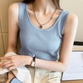 thumbnail image 3 of Besolor Women's Plus Size Tank Tops 2025 Ribbed Scoop Neck Sleeveless Basic Tees Casual Solid Color Summer Shirts, 3 of 3