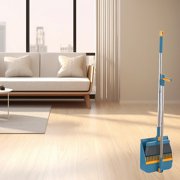 TopLLC Sweeping Brooms Indoor 180 Degree Rotatable Standing Storage Buckle Type Brooms And Dustpan Set With Scraping Teeth And Scraper Deep Cleaning Suitable For Home portable broom