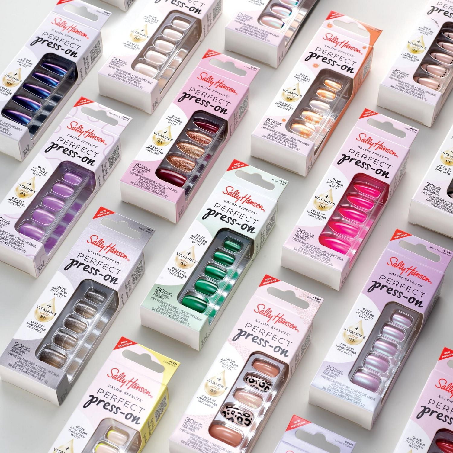 Faux ongles à coller Salon Effects Perfect Press Ons, Manucure sans danger, Faciles à appliquer