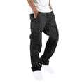 thumbnail image 1 of for Mens Fall Summer Spandex Loose Fit Cargo Casual Ruched Flare Wide Leg Paperbag Basic Long Bootcut Leg Pants Mens 2025 Clothes Country Concert, 1 of 3