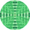 thumbnail image 1 of Ahgly Tapis Rond Lavable en Machine Intérieur Transitionnel Vert Néon, 3 Pieds Rond, 1 of 7