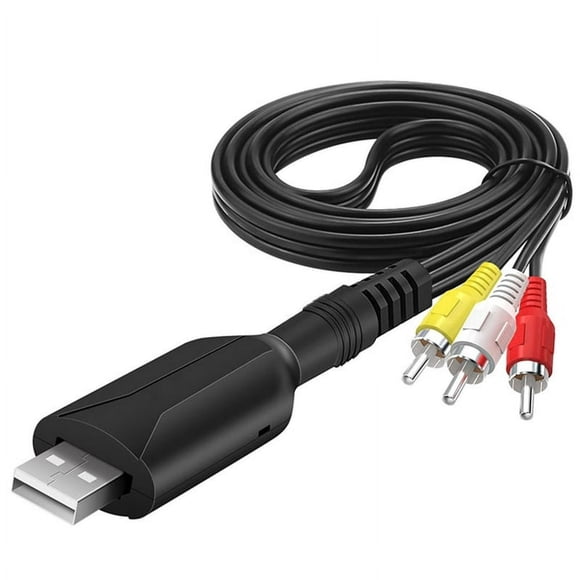MesaSe USB to RCA Cable USB 2.0 Male to 3 RCA Male Coverter Cord Stereo Audio Video Cable Television Adapter Wire