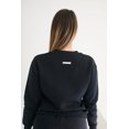 thumbnail image 3 of Revive Loungewear Deux Pièces Ensemble de Salon Sweat-Shirt Col Rond et Pantalon de Jogging pour Femmes - Noir, Grand, 3 of 5