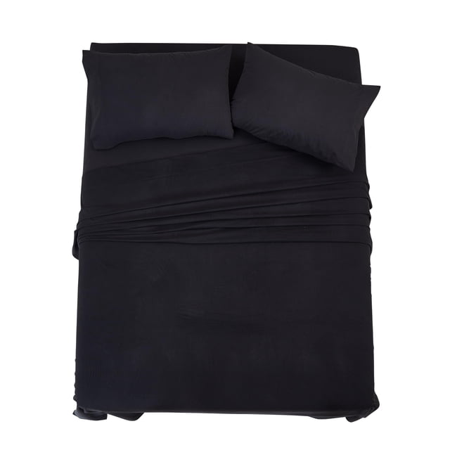 Home Beyond & HB design - Thermal Solid Bed Sheets Set Queen Size - 4-Piece Flannel Fleece Bedding Sheet Set with Deep Pocket - Super Soft C