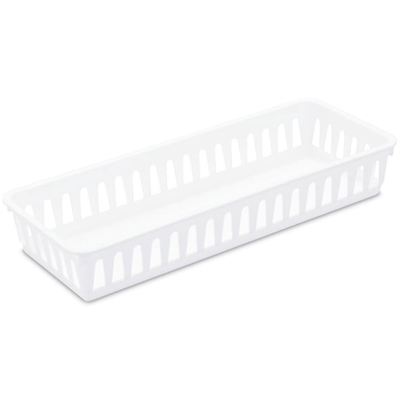 Sterilite White Slim Storage Tray