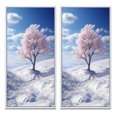 thumbnail image 2 of Designart "Snowy Tree gracefulness I" Snow Framed Wall Art Set Of 2 - White Landscapes Gallery Wall Frame Set For Home Decor, 2 of 6