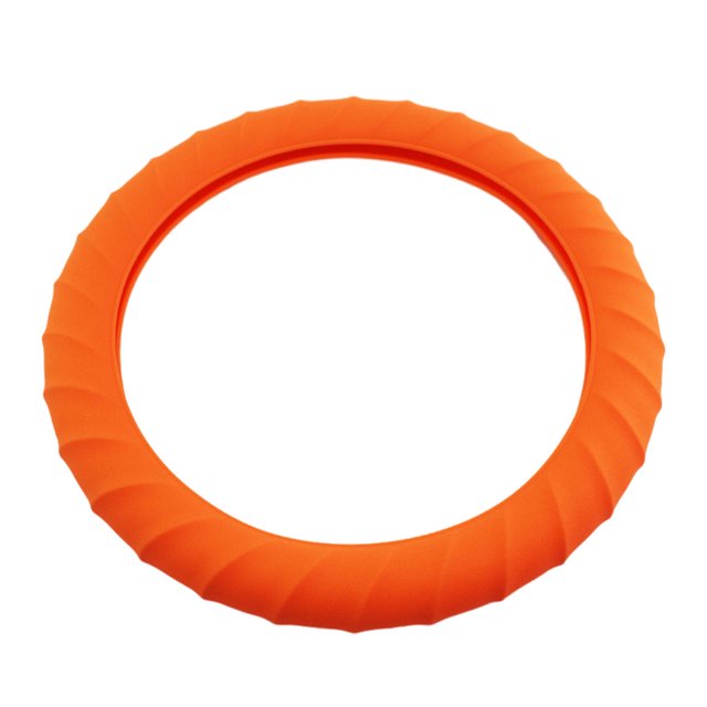 Decodeary Easy To Install Car Steering Wheel Cover With Non-Slip Grip And Fashionable Protects Steering Wheel orange