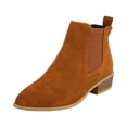 thumbnail image 2 of LSLJS Bottes d'Hiver en Flocage pour Femmes à Talon Épais, Talon Bas, Bout Rond, Chaussures à Fermeture Éclair Latérale, Bottines et Bottillons pour Femmes, Bottes pour Femmes, 2 of 5