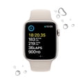 thumbnail image 4 of Apple Watch SE (2nd Gen) [GPS + Cellular 44mm] Smart Watch w/Starlight Aluminum Case & Starlight Sport Band - S/M., 4 of 7