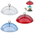 thumbnail image 2 of EDTara Bird Feeder Clear Protective Dome Anti-squirrel Rain-proof Hanging Hummingbird Rain Cover Guard Baffle With Hooks, 2 of 9