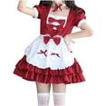 thumbnail image 1 of Babysbule Robe pour Femme 2024 Été Robe de Soubrette Française Tenue d'Uniforme de Soubrette Pure Manches Courtes Encolure Carrée Robe à Nœud, 1 of 4
