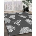 thumbnail image 3 of Ahgly Company Tapis d'Intérieur Lavable en Machine Carré Gris Foncé, 3 Pieds Carré, 3 of 7