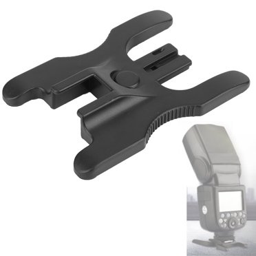 Flash Shoe Bracket, Hot Shoe Flash Bracket, Black Dual For Camera Fix Flash Lamp
