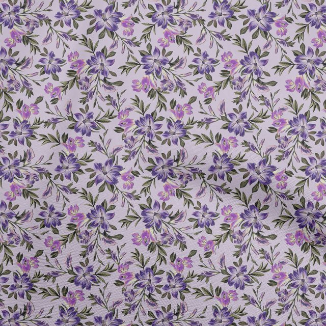oneOone Velvet Light Purple Fabric Floral Retro Sewing Craft Projects Fabric Prints By Yard 58 Inch Wide