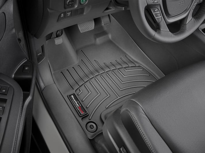 Fits 2017-2023 Honda Ridgeline Weathertech Floor Liner 449711 FloorLiner; Molded Fit; Black; Thermoplastic Polyolefin TPO Vacuum Formed Material; 2 Piece