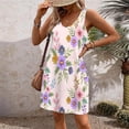 thumbnail image 2 of Pisexur Robe d'Été pour Femme, Plage, Décontractée, Sans Manches, Midi, Imprimé Floral, Débardeur, Ample, Robe Soleil avec Poche, P-2TG, 2 of 6