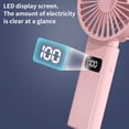 thumbnail image 4 of Limited Time Deal Iumwxz Digital Display Folding Fan USB 5-speed Rechargeable Small Fan Portable Handheld Fan Travel Fan Portable Fan Mini Fan Desk Fan Home Decor, 4 of 8