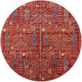 thumbnail image 1 of Ahgly Company Tapis Rond Industriel Moderne Rouge Lavable en Machine, 7 Pieds Rond, 1 of 7
