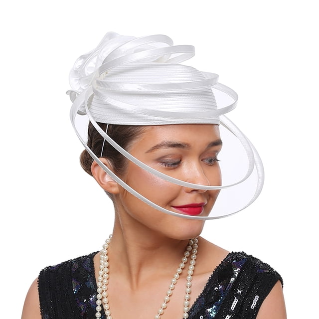 Harpily Tea Party Fascinator Kentuckys Derbys Hat Fascinator Pillbox Hat Headband for Cocktail
