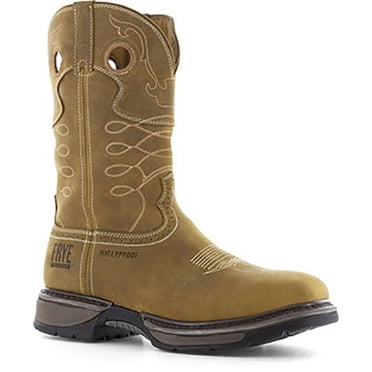 FRYE Supply Men's 10" Western Waterproof Steel Toe Work Boot Tan - FR40103