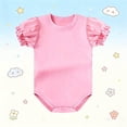 thumbnail image 2 of Baby Girl Summer Dress Short Sleeve Romper Off Shoulder 95% Polyester 5% Spandex, 2 of 7