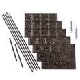 thumbnail image 1 of Fasade Traditional Style 4 Decorative Vinyl Backsplash Kit 15 sq ft Smoked Pewter, 1 of 6