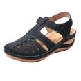 thumbnail image 2 of LSLJS Women Wedge Sandals Closed Toe Gladiator Sandals Vintage Hollow Out Platform Outdoor Sandals, 2 of 5