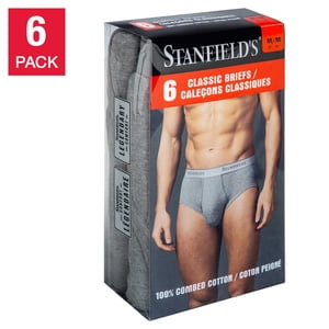 Stanfield’s Slips pour hommes, 6-pack (Gris, extra grand)