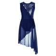 thumbnail image 2 of XUNZOO Robe de Danse Lyrique pour Filles Costume de Danse Ballet Jazz Latin Performance Camisole à Sequins Bleu Marine 14, 2 of 6