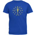 thumbnail image 1 of Born and Raised Indiana State Flag Mens Soft T Shirt, 1 of 1
