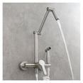 thumbnail image 3 of Fodable Kitchen Faucet Brass Black Kitchen Sink Mixer Tap Hot & Cold Wall Mounted With Spray Gun Rotating Sink Mixer ,Easy to Install, 3 of 7