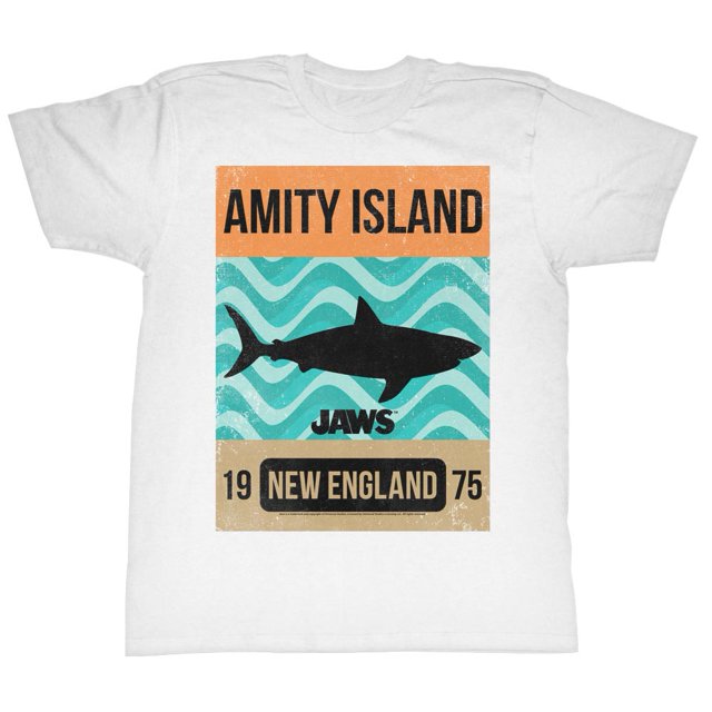 Jaws T-Shirt pour Adulte Blanc Waves