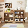 thumbnail image 4 of Modern Wooden Bookshelf - 3 Tier Open and Versatile Office File Cabinet and Storage Organizer for Living Room, Bedroom, Study, Classic Design, Easy Assembly, 3 Layers, W600, 4 of 6