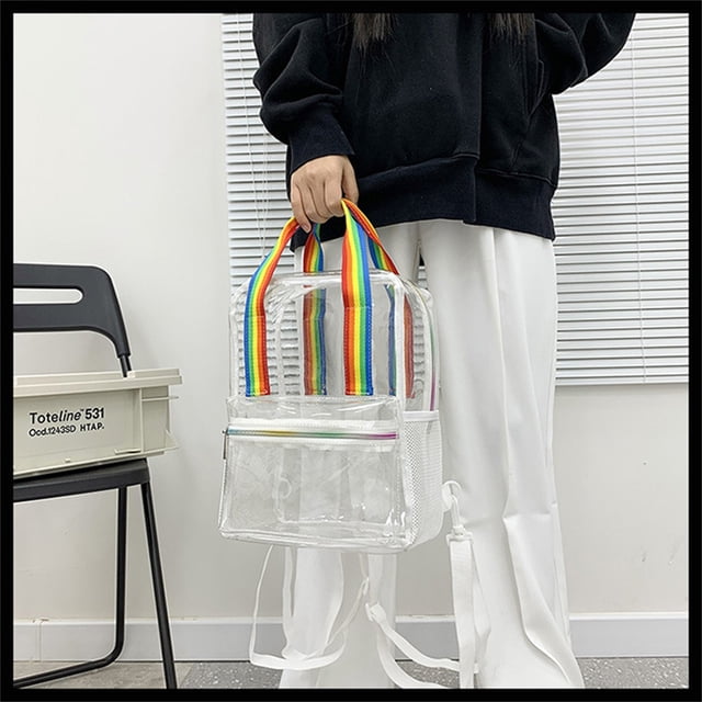 Dvkptbk Storage Clear Backpack Heavy Duty Pvc Transparent Backpack Large School Book Bag Home Essentials