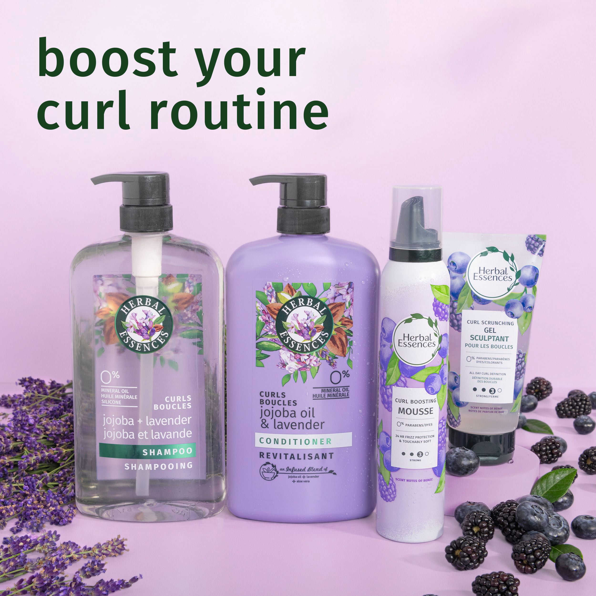 HERBAL ESSENCES Boucles JOJOBA et Lavande Revitalisant